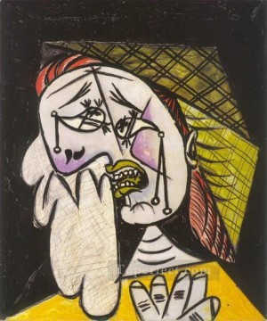 The Woman who cries with a scarf 5 1937 cubism Pablo Picasso Oil Paintings